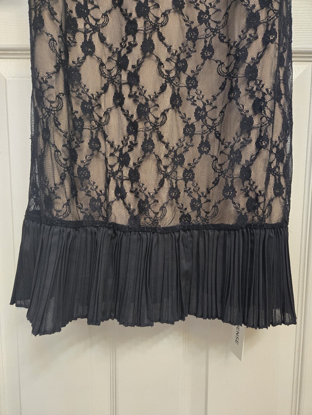NWT Commense Black Lace Patchwork Cami Midi Dress, Large - Picture 6 of 9